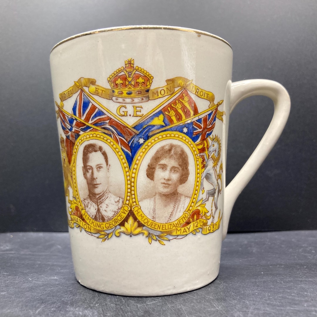 Vintage 1937 Biltons Coronation of King George VI Bone China Mug