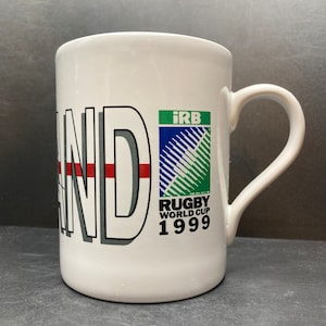 Vintage 1999 iRB Rugby World Cup England ceramic mug CPM