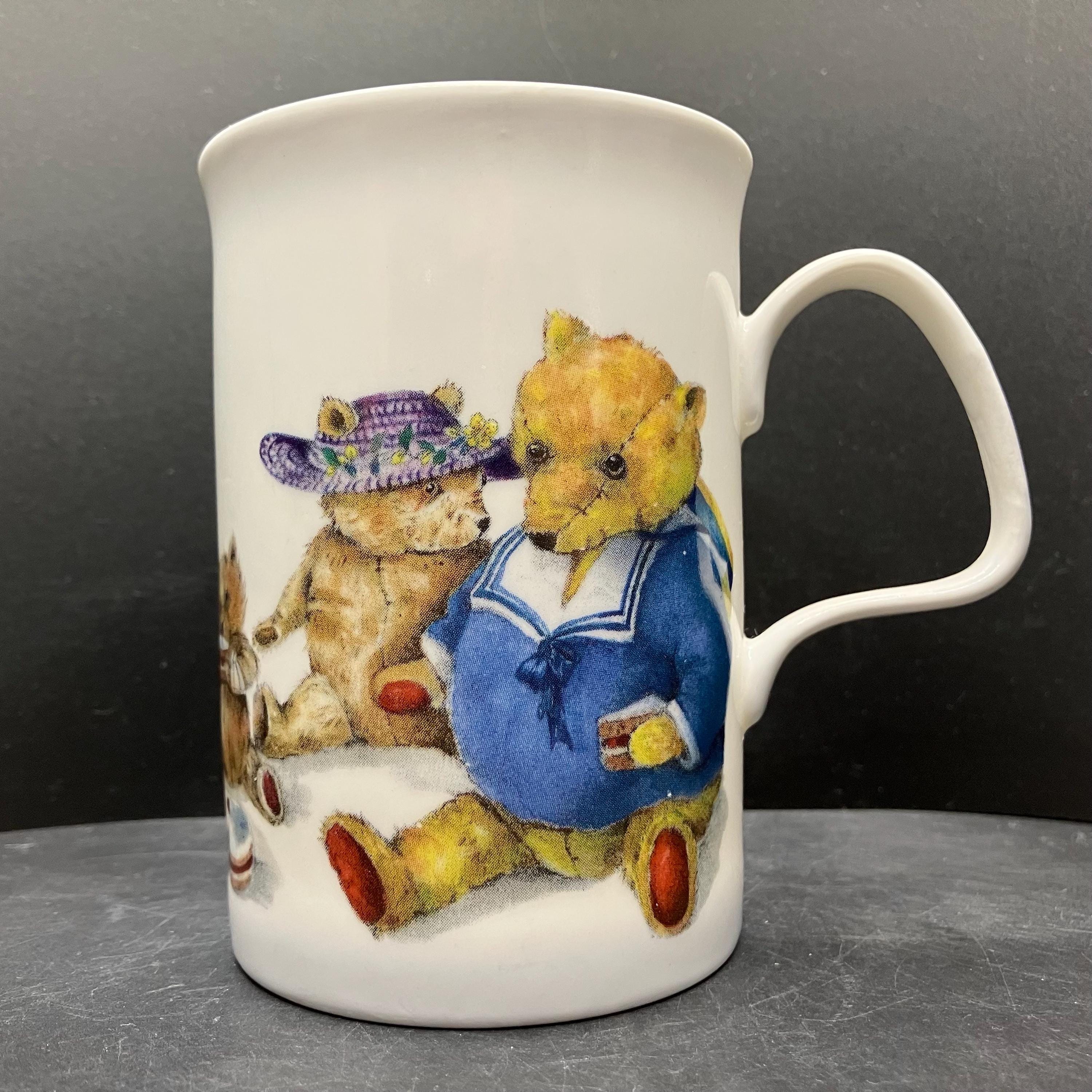 Tasse Teddy Bear Buddies Bleu Et Gris – Céramique (Occasion, Défauts)