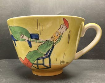Vintage 2004 Beth for Whittard of Chelsea Gardening LARGE Handpainted Coffee/Tea Cup *No Saucer*