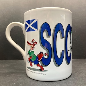 Vintage 1999 Skottland Rugby World Cup IRB Keramisk Mugg CPM