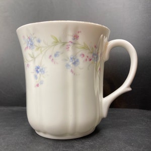 Vintage Duchess Tranquility forget-me-not floral bone china mug made in England