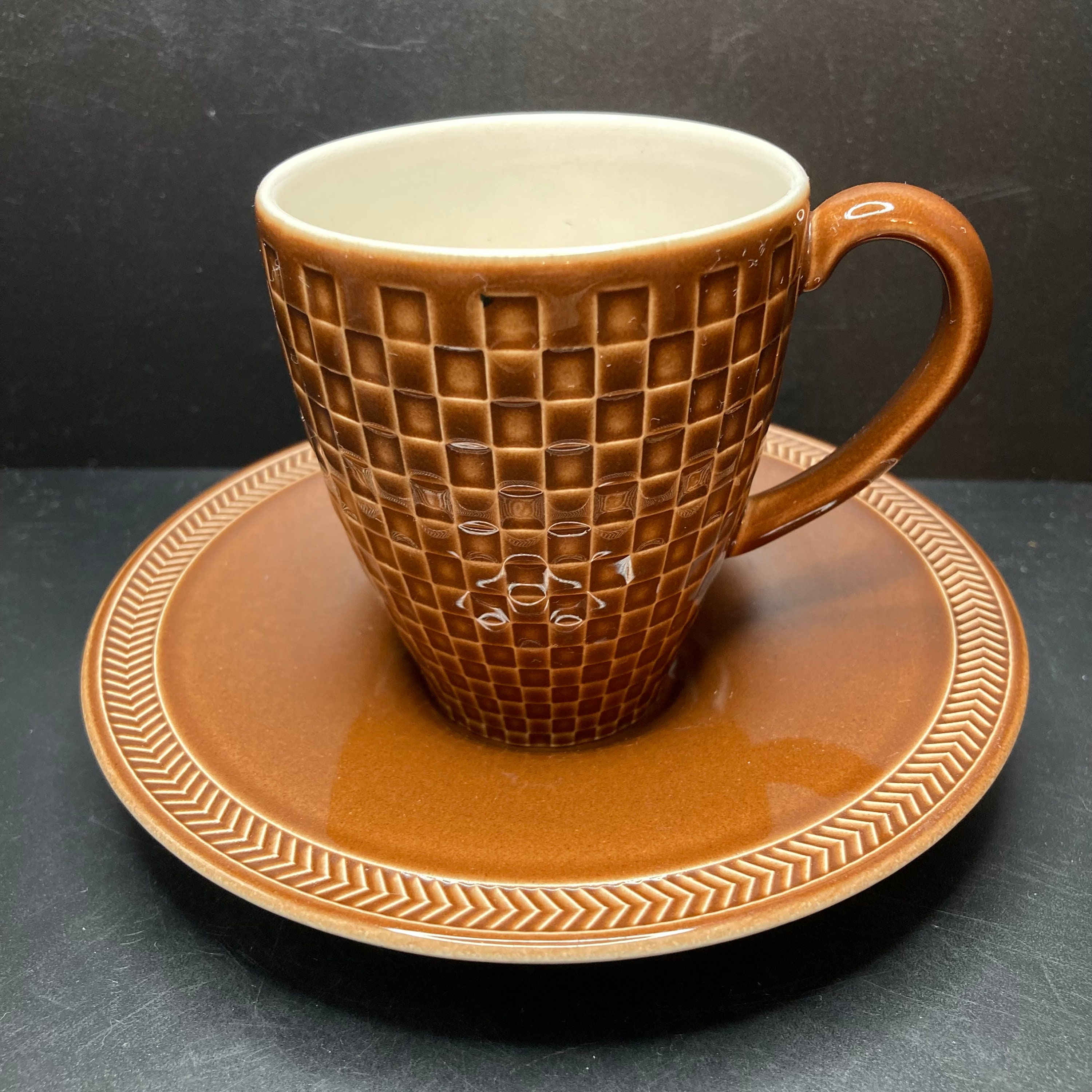 Vintage Wedgwood Jasperware Terracotta Cup and Saucer Set | eBay