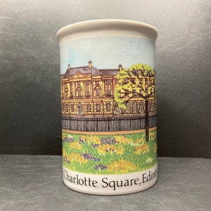 Vintage Dunoon Charlotte Square Edinburgh Deborah Phillips National Trust for Scotland Diamond Jubilee fine stoneware mug made in Scotland