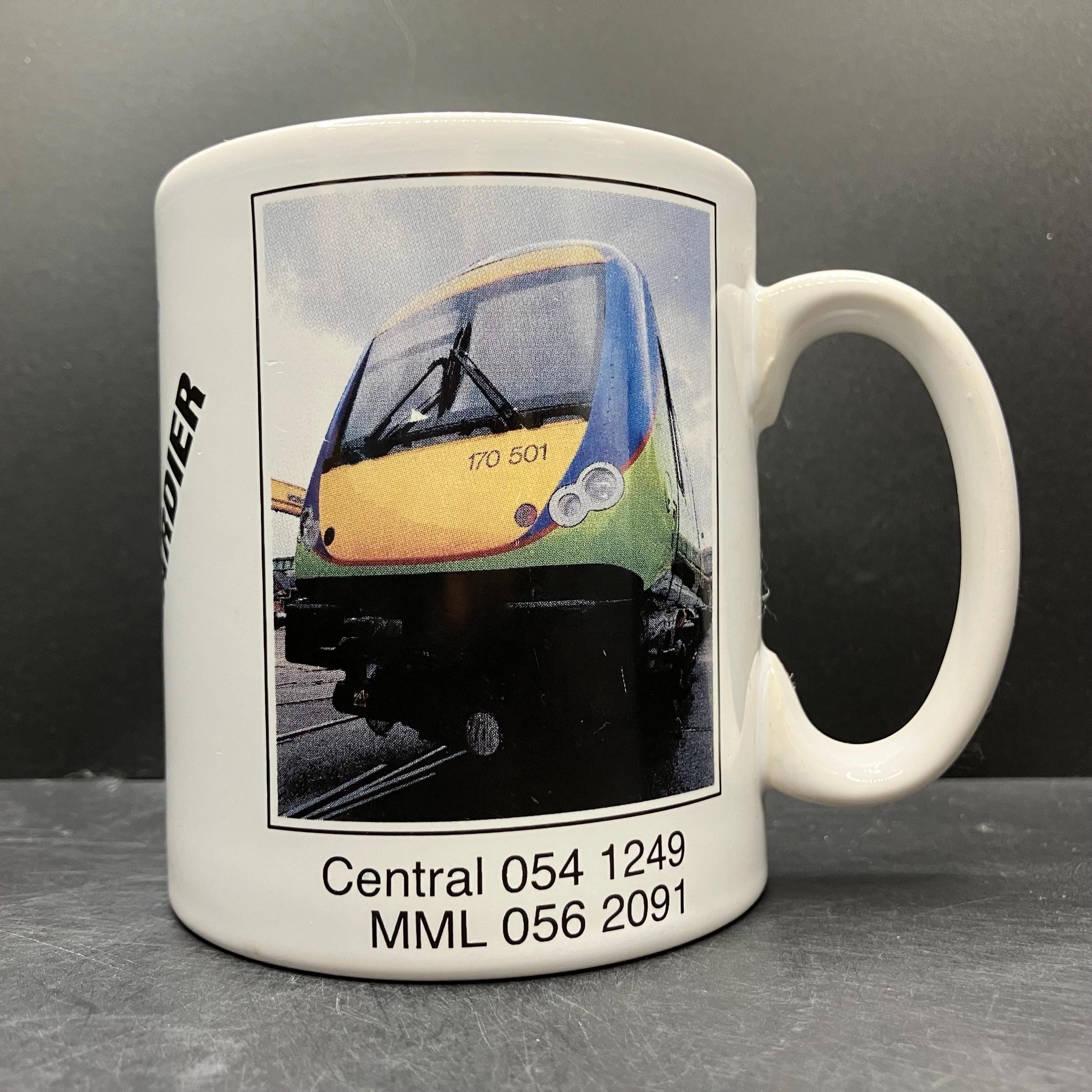 Vintage Bombardier Class 170 Turbostar Train? Ceramic Mug Maintrain  Porterbrook Central 054 1249 MML 056 2091 Made in England Tams