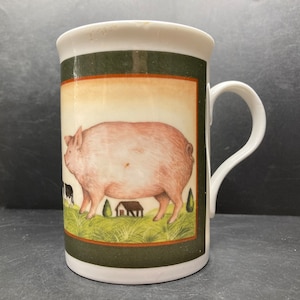 Crown Trent China Limited Pigs fine bone china mug made in England
