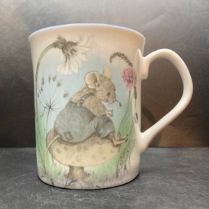 Vintage Mr Mouse small hand decorated fine bone china mug made in England Elizabethan