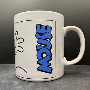 Taza de cerámica vintage de Mickey Mouse de Disney, coloreada, fabricada en Inglaterra. imagen 3