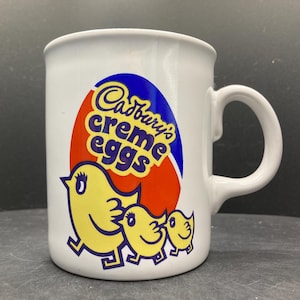 Vintage Cadbury’s Creme Egg White Ceramic Mug Made in England