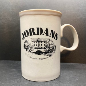 Vintage Dunoon Jordans Cereal fine stoneware mug Holme Mills Biggleswade