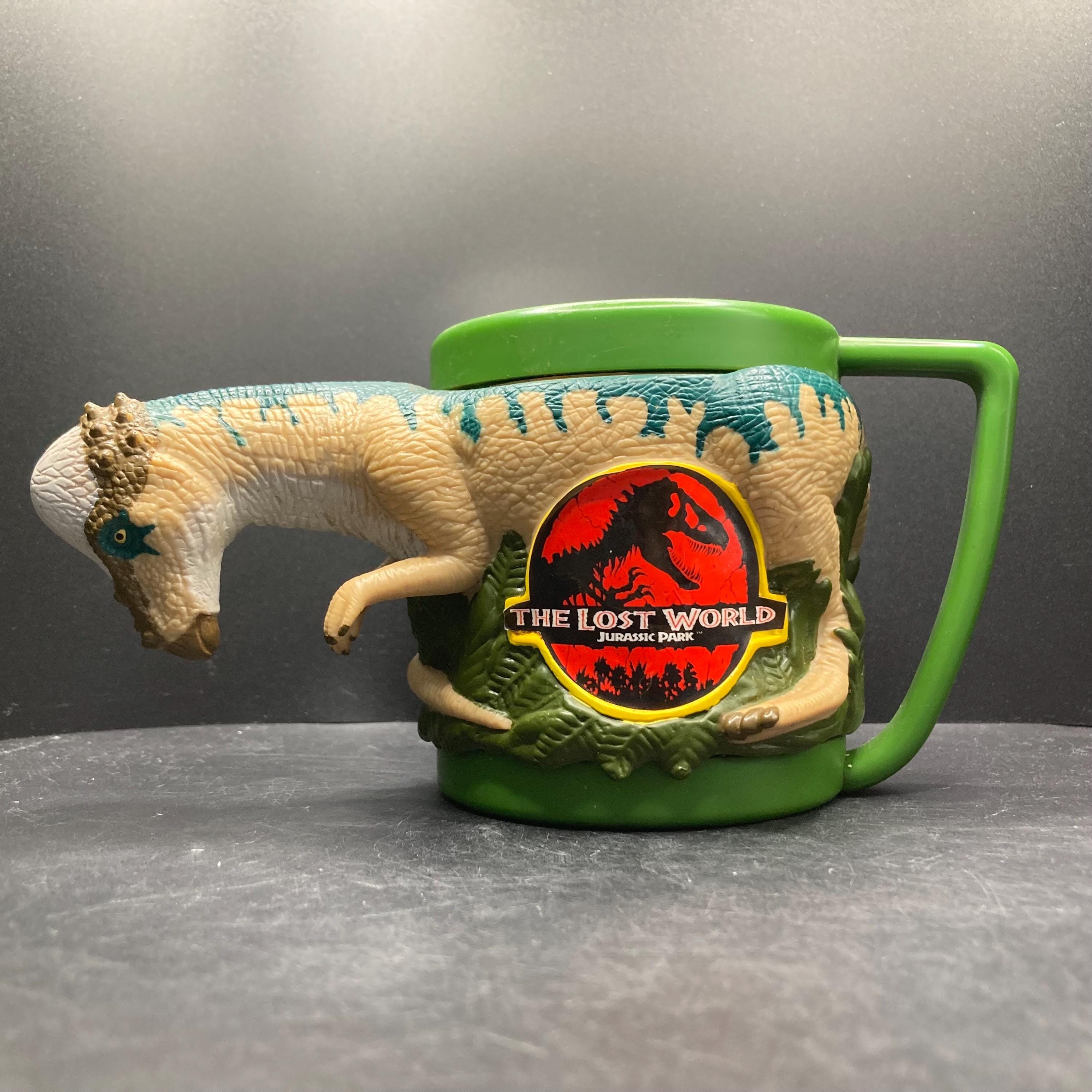 Vintage 1997 Jurassic Park the Lost World T.rex 3D PLASTIC Mug