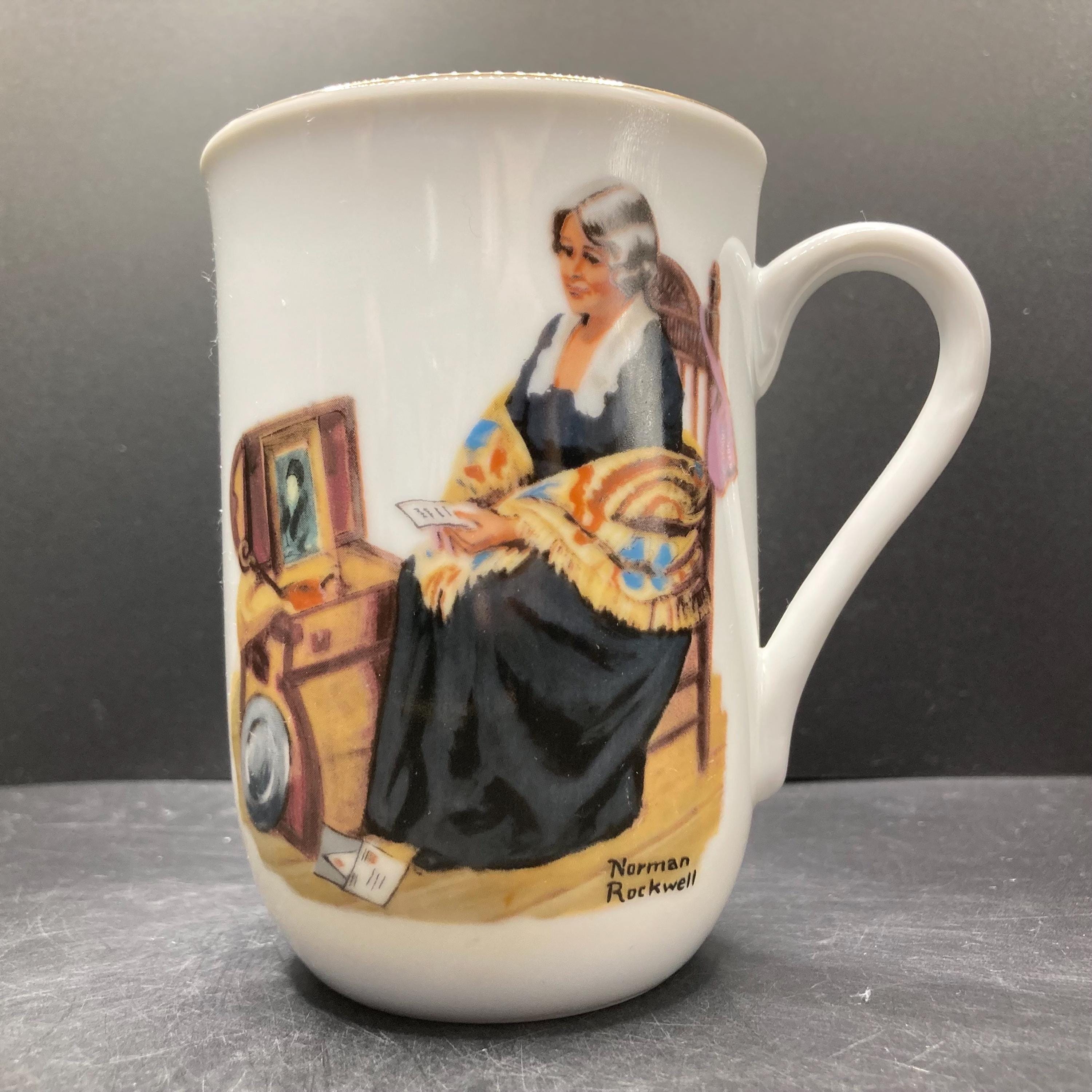 Vintage 1982 Norman Rockwell Memories Stoneware Mug Norman