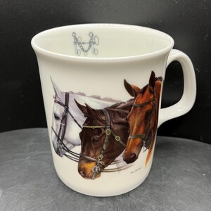 Vintage Pony Pals Three Friends Bone China Mug by Sue Werner Gray’s England (Flawed)