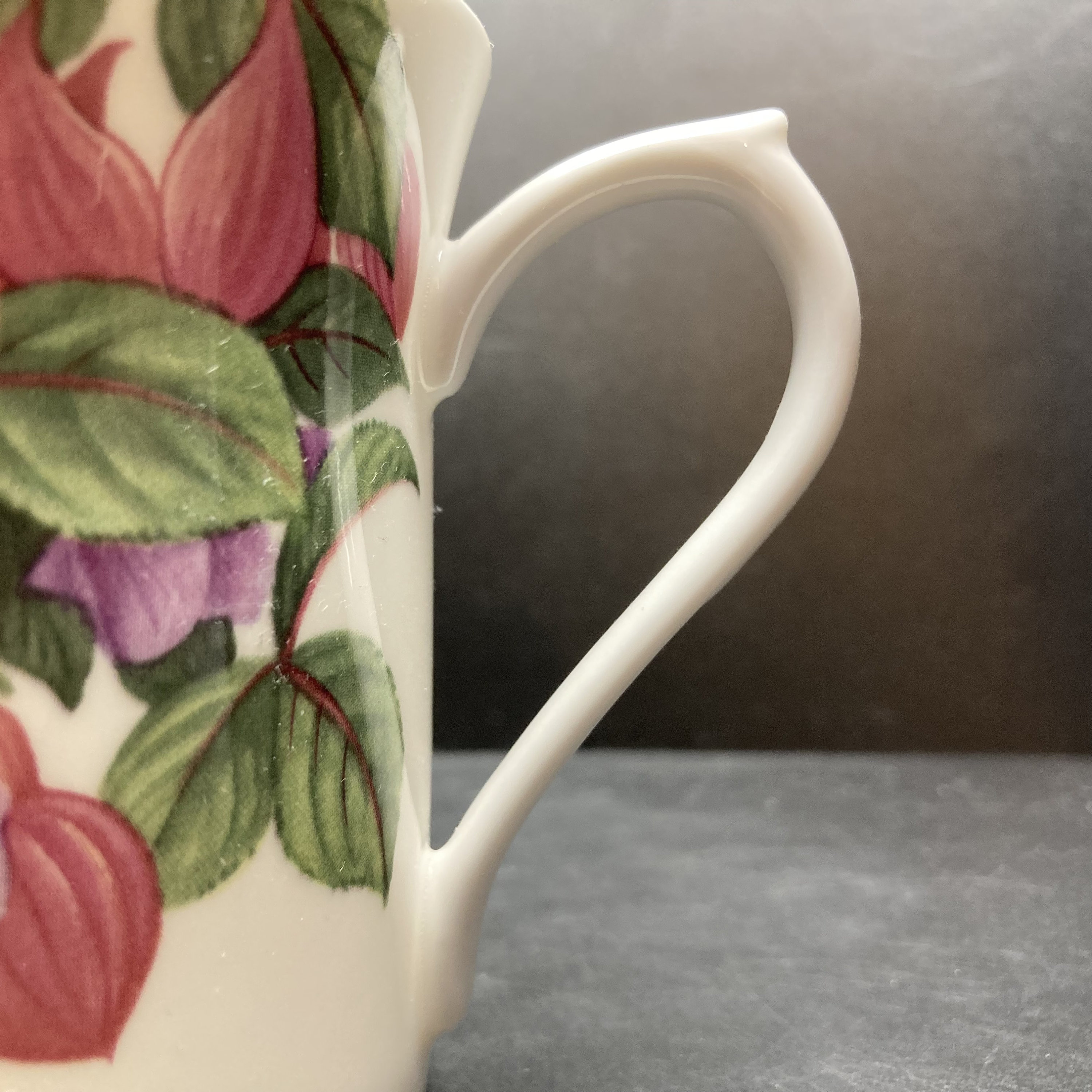 Vintage Queens Winston Churchill Fuchsias Floral Fine Bone China Mug