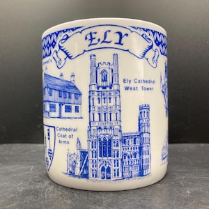 Vintage Foley China Ely Cathedral & Historic Buildings Bone China Mug Made in Stoke on Trent Staffordshire England