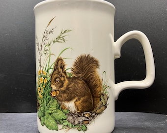 Vintage Ashdale Red Squirrel stengodsmugg tillverkad i England