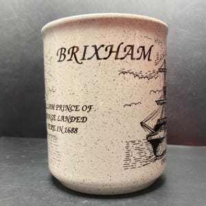 Vintage Brixham Devon The Golden Hind William of Orange Ceramic Mug