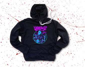 Jason Voorhees Hoodie, Vintage Horror Movie Sweatshirt, Scary 1980s Jason,  Slasher Hoodie, Friday the 13th Neon Design, Jason Voorhees
