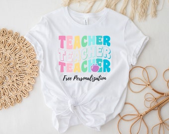 Colorful Retro Teacher Tee for Special Education and Preschool Gifts