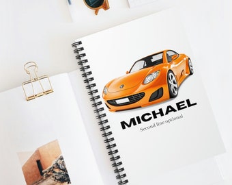 Kids Personalized Spiral Notebook | Personalized Journal | Custom Journal Spiral Notebooks | Gift for Kid | Cars