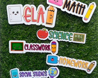 Custom Notebook Labels for School / Notebook Decoration Stickers / Personalized Subject Labels / Notebook / Folder Labels / Binder Labels