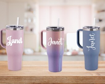 Personalized 40oz Leakproof Travel Mug with Holographic or Matte Finish