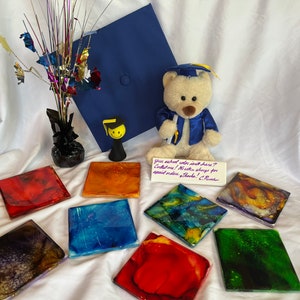 Graduation school colors coaster
