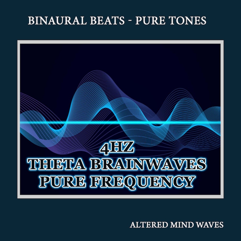 Stereofonisch beats Audio Pure 4 HZ, binauraal beats voor ontspanning of meditatie, binauraal beats voor stressvermindering, binauraal beats om te slapen afbeelding 1