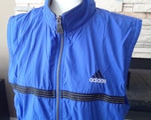 Women 39 s Vintage 90s ADIDAS Vest, Sports Windbreaker M, Full Zip, Sleeveless Jacket