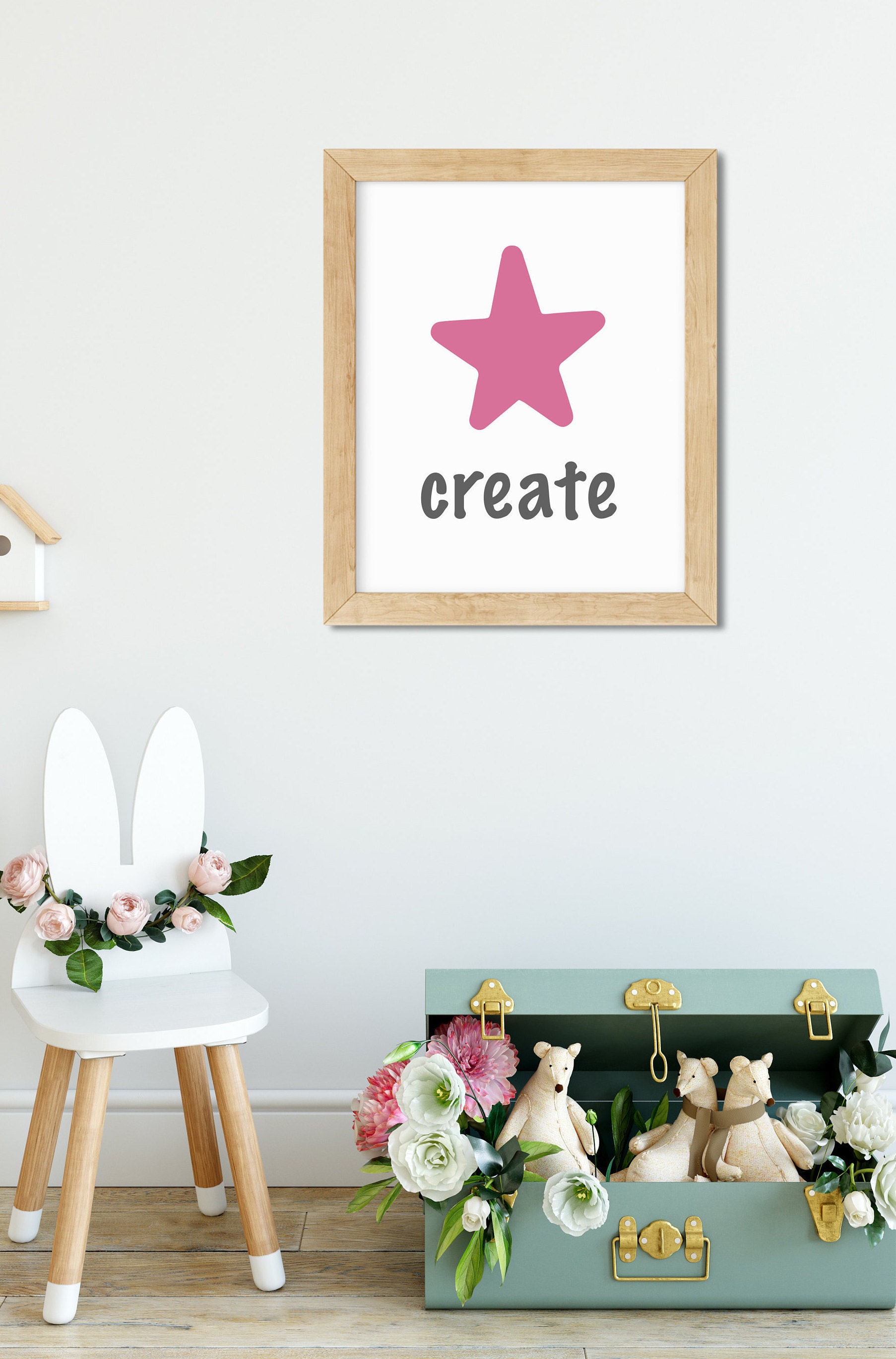 Girl Room Print Playroom Wall Decor Kids Rooms Decor Etsy