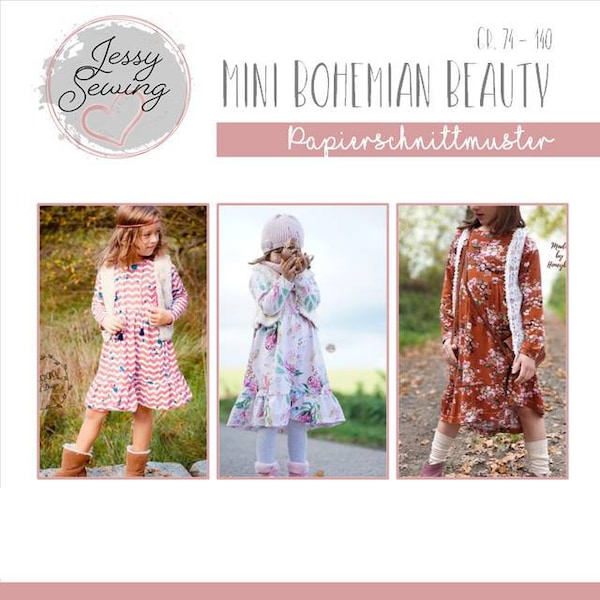 Papierschnittmuster Kinderkleid "Mini Bohemian Beauty" by Jessy Sewing