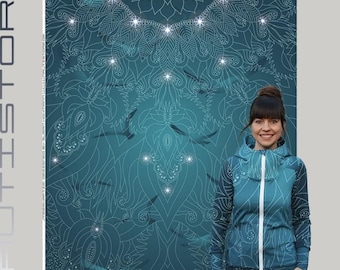 Katoenen jersey met panelen, turquoise aan zeezijde, Nautistore