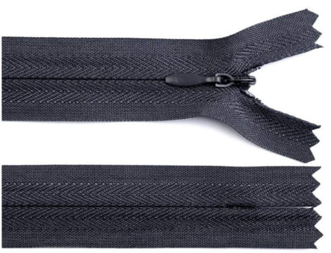 Cremallera cosida cremallera 60 cm gris oscuro Etsy España