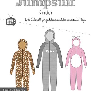 Schnittmuster Jumpsuit Overall Kinder Fadenkäfer Papierschnittmuster