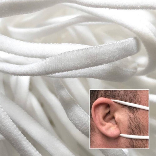 10 m Rubber Rubber Band Elastic 5mm White Soft Masks Rubber