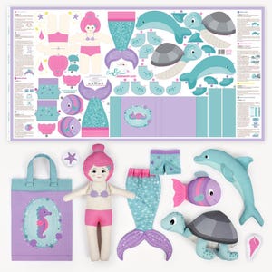 Panel Mermaid &quot;UNDERWATER TALES&quot; Cut & Sew by Kullaloo