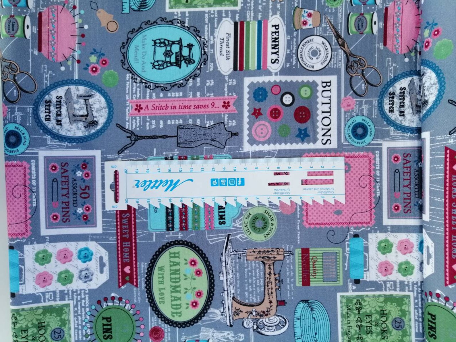 Cotton Canvas Sewing fun Sewing Machine Etsy