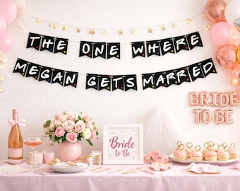 Personalized Friends TV Bridal Shower Banner: The One Where [Name] Gets Married