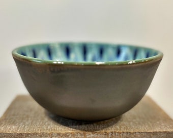 Wheel Thrown Stoneware Pottery Serving Bowls, Decorative Ceramic Bowls, Handcrafted Multi-Colored Pottery Bowls