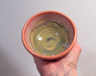 Unique Wheel Thrown Stoneware Condiment, Dip, Dressing, or Spice Bowl - Handcrafted Decorative Dish