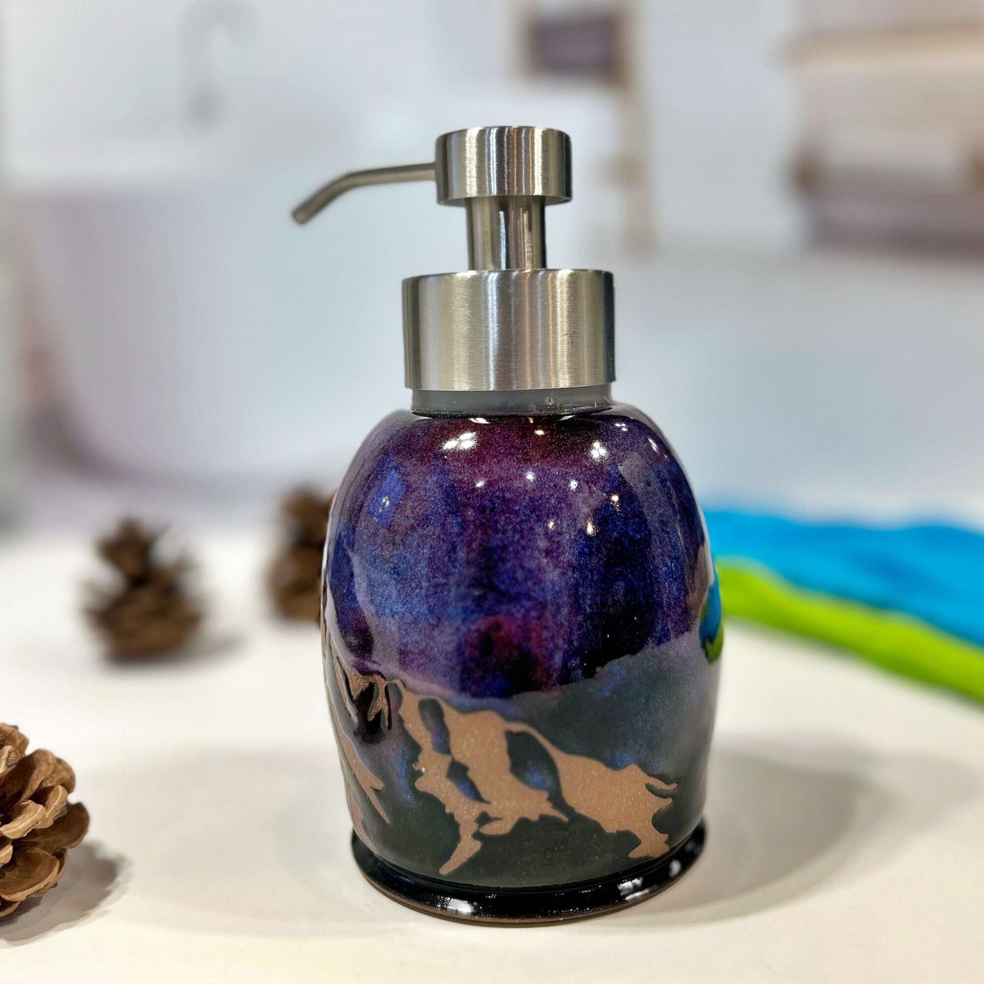 Stone Grey Soap Dispenser – Above the Sea Pottery