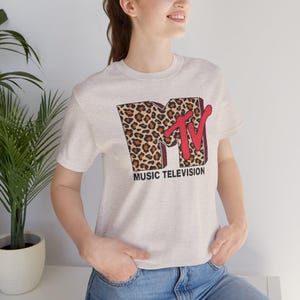 MTV Leopard T-Shirt, 90er Jahre Retro Grafik T-Shirt