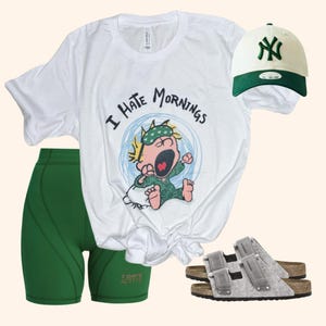 I Hate Mornings Graphic T-shirt ( Vintage Feel )