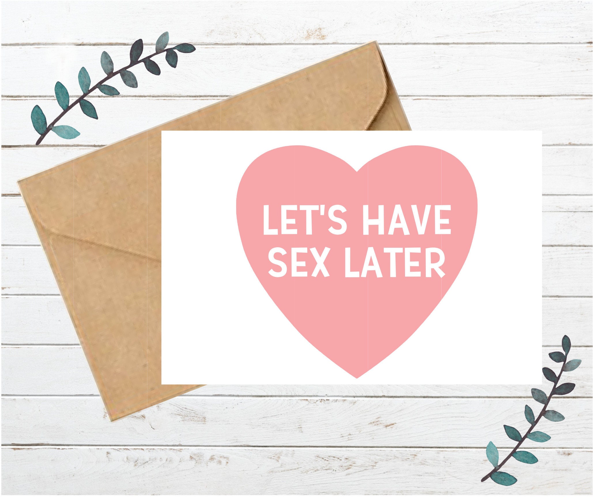 Let S Have Sex Later Printable Digital Greeting Card Etsy