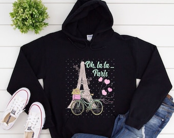 Paris Frankreich Hoodie: Eiffelturm, Sweatshirt im Pariser Stil