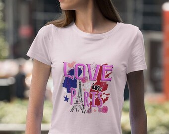 Paris Eiffelturm T-Shirt: Love in Paris im Pariser Stil