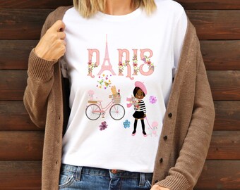 Paris Eiffelturm Shirt: French Girl Graphic Tee