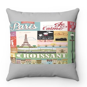 Paris Throw Pillow: Eiffel Tower, French Decor