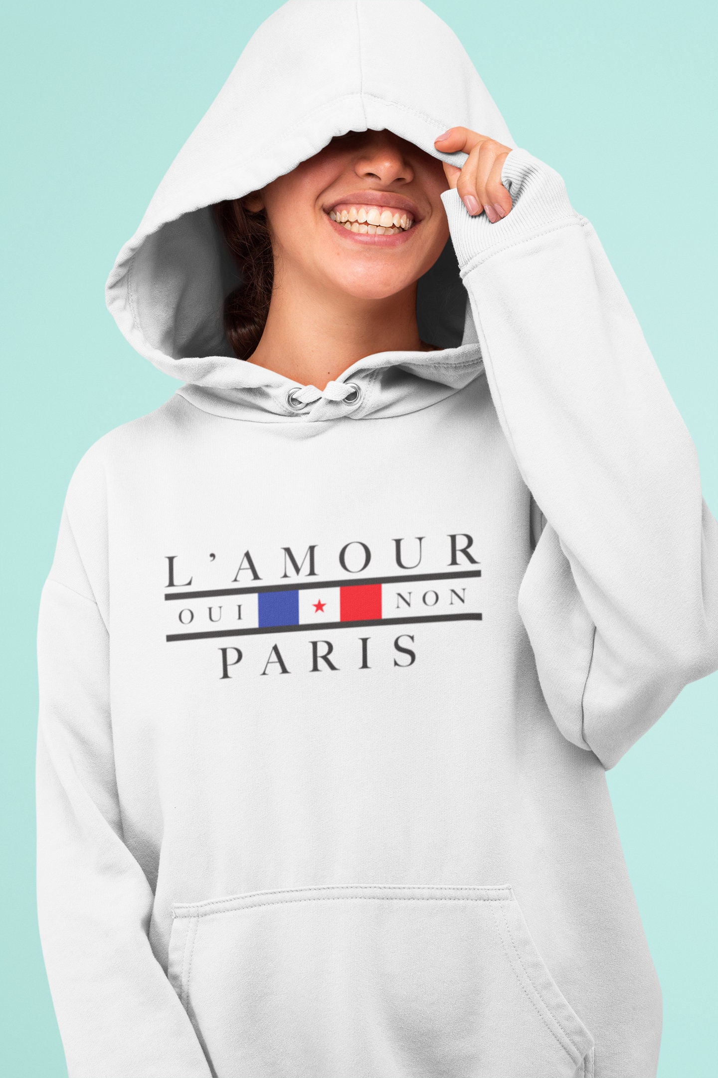 L amour Paris unisex Heavy Blend Hoodie Sweatshirt paris Hoodie