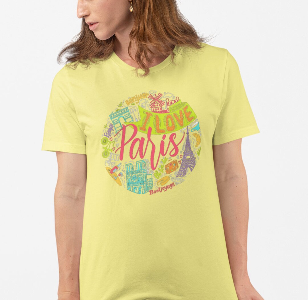 0075~Cotton PARIS Crew-Neck T-Shirt main image 0